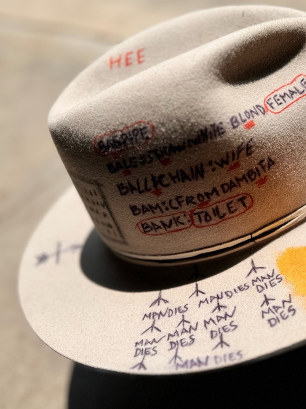 Meshika Basquiat Inspired Hat - Rabbit Felt - Picture 2 of 6